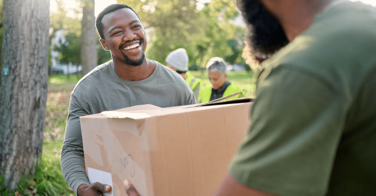 handing cardboard boxes: brand endorsements