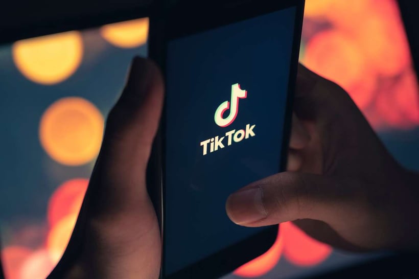 TikTok app on the phone