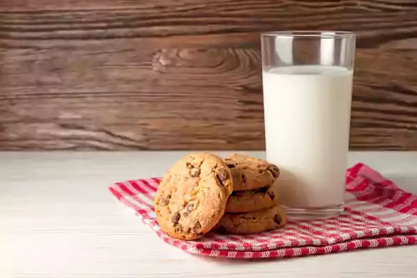 Milk and cookies.