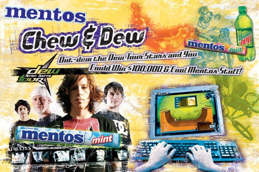 Mentos Chew & Dew Concept Art CPG Marketing