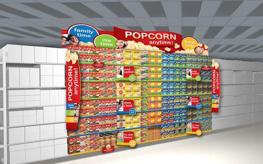 Popcorn Anytime Retail Aisle Display