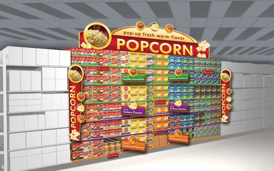 Popcorn In-Aisle Display