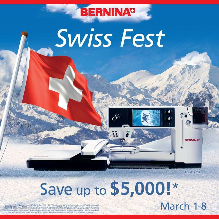 Bernina USA Swiss Fest Banner