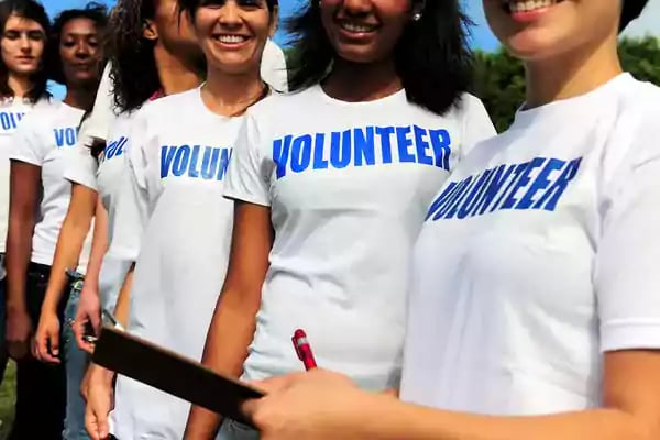 Group-of-volunteers