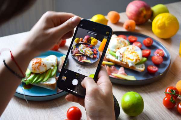 Taking photo of the food