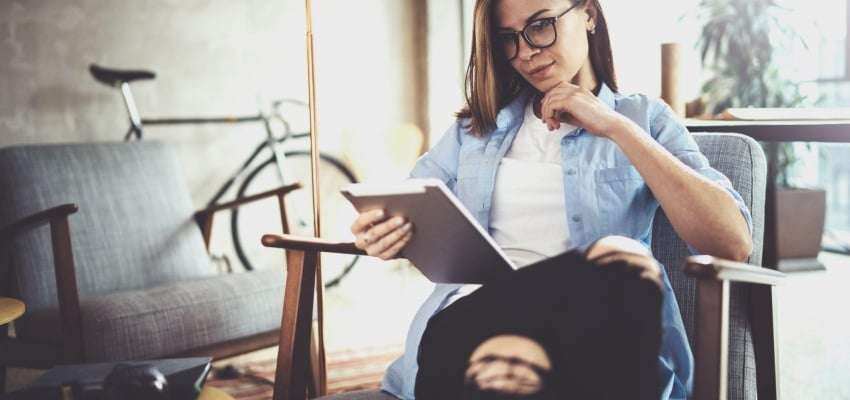 woman reading