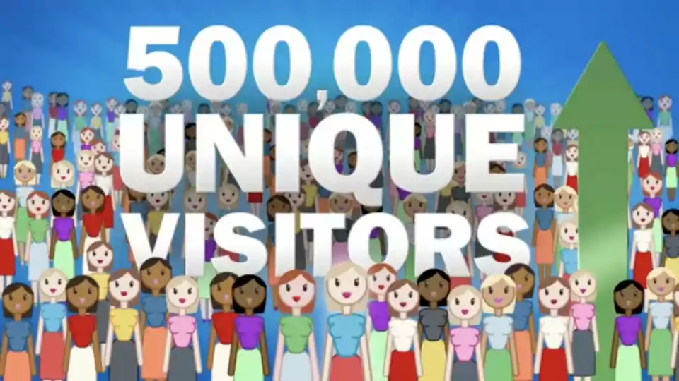 500,000 Unique Visitors